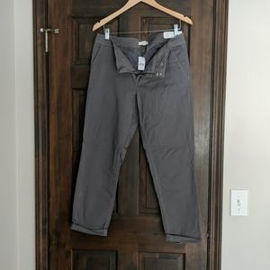 Loft girlfriend Chino rolled cuff grey size 10 new